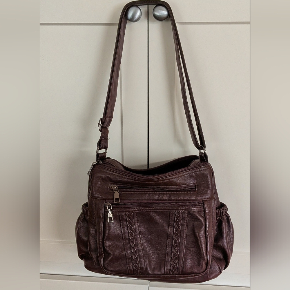 Edna Crossbody Shoulder Bag Brown